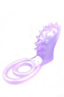 Purple Non-toxic Plasatic Thumb Double Ring Vibe