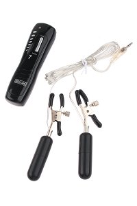 Black Vibrating Nipple Clamps