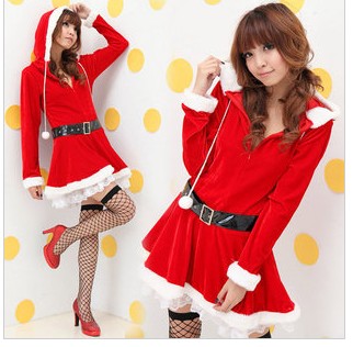 Red Hot Hottie Mrs Santa Dress Costume Set