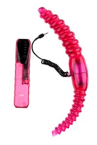 35x4 cm Purple Vortical Double Dong Vagina Vibrators