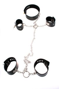 Chained & Tamed Collar Wrist Ankle Cuffs