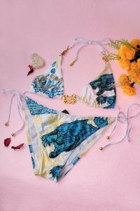 Nylon & Spandex Ed Hardy Sexy Leopard Tattoo Bikini