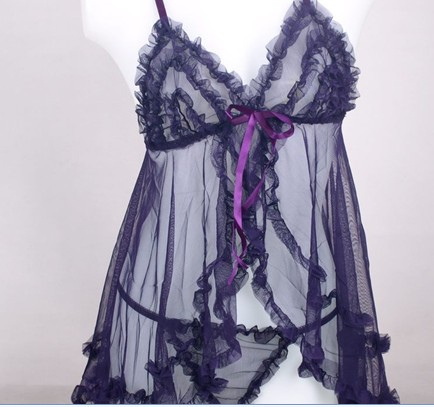 Sexy Double Ribbons Crisscross Babydoll
