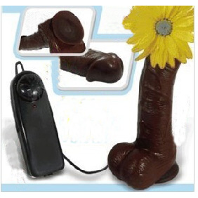 Black Simulation Rotate Shake Massage Dildos