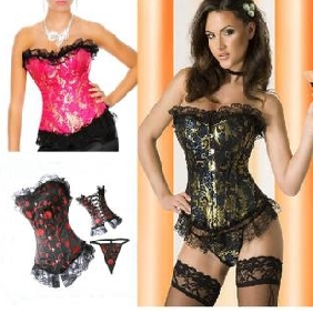 Lace Emboridery Strapless Complete Sexy Corsets & Bustiers