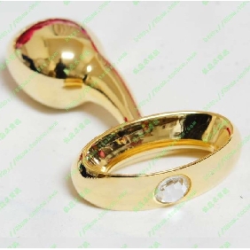 Stainless Steel One Bead Diamond Anal Plug