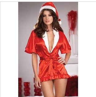 Adorable Santa Babydoll Christmas Lingerie