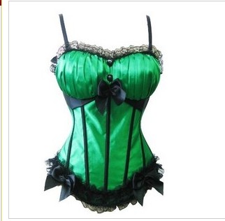 Satin Strapless Green Corset